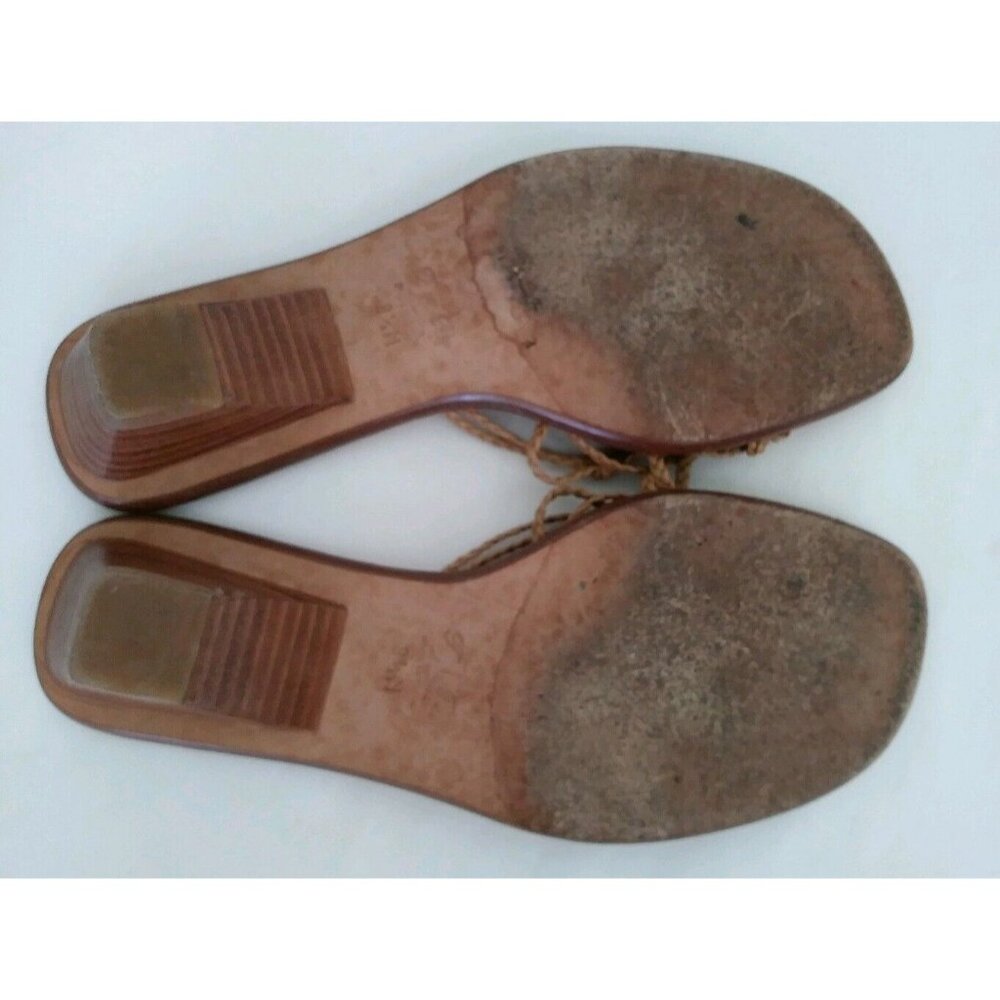 Tommy Bahama Women's Tan Knotted Braided Slip On Slide Low Heel Sandal Sz 8.5 M - Picture 6 of 8